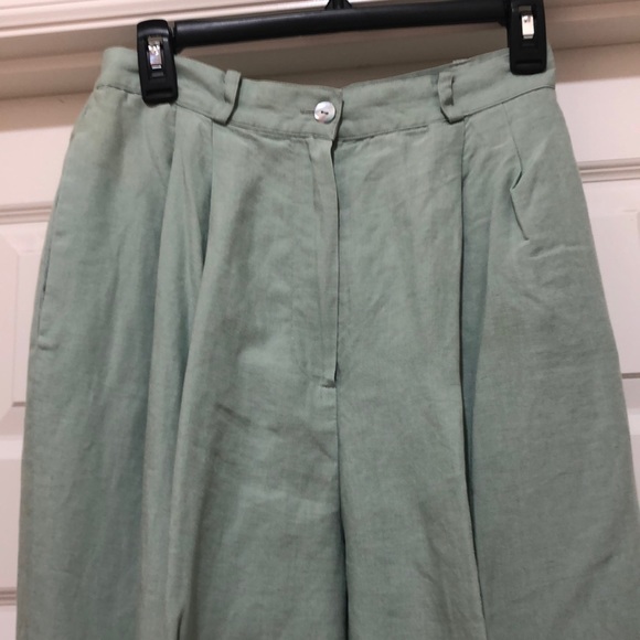 Collection Point of View Lined Linen Pants Size 10 - Picture 2 of 6